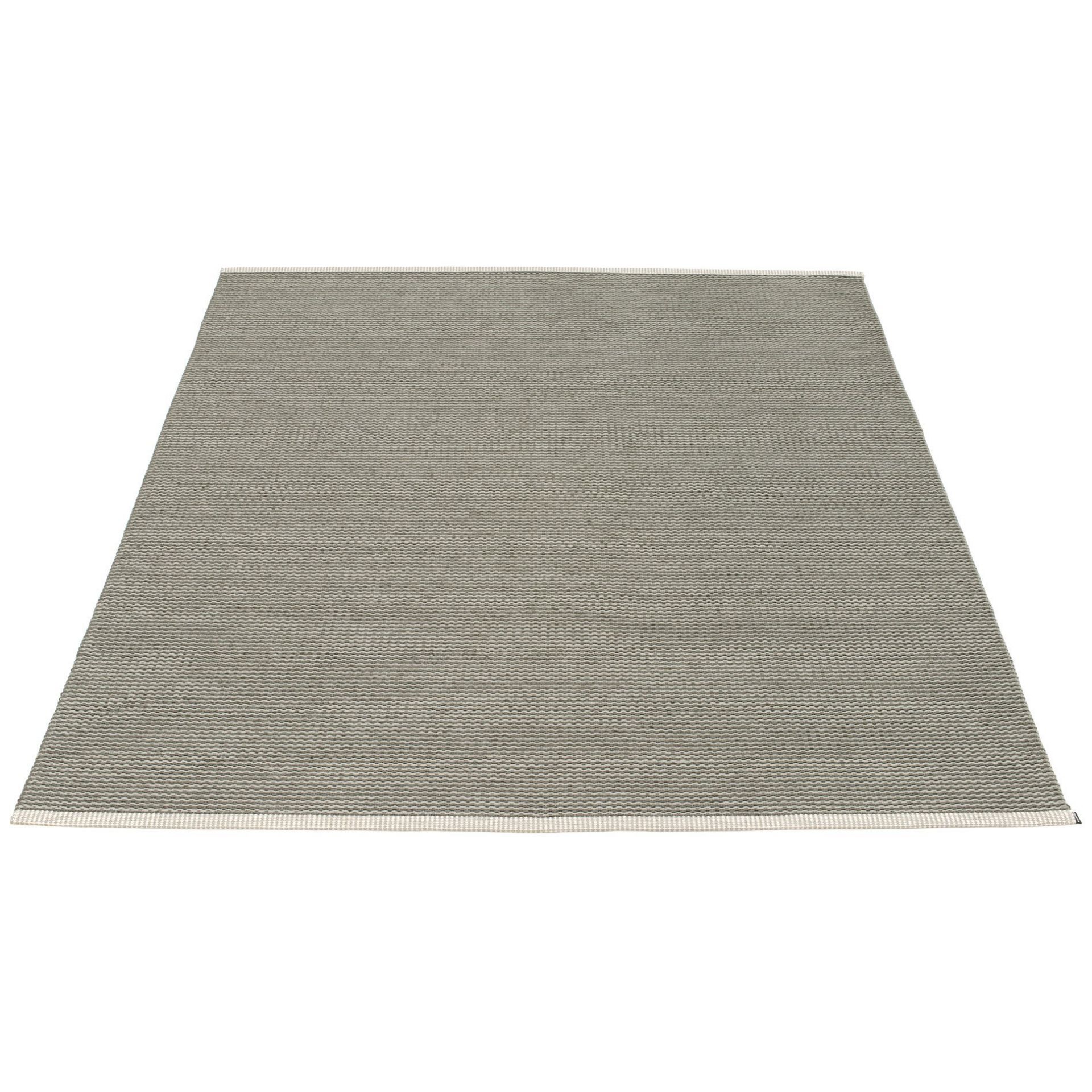 Pappelina Teppich Mono, 180x220 cm, grauer Kunststoffteppich für Innen- und Außenbereich, modernes Design.